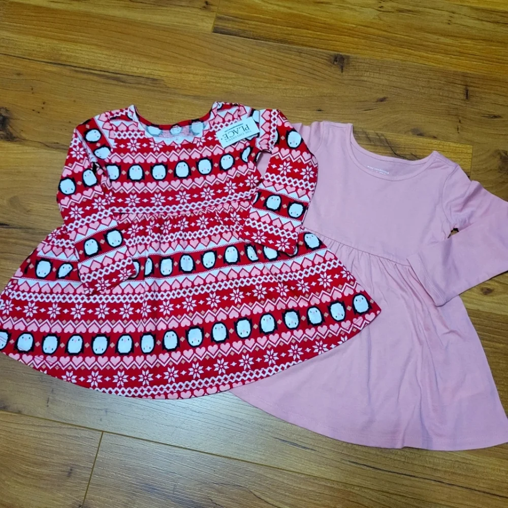 Children's Place Holiday Skater Dress Set Toddler 18-24m NWT